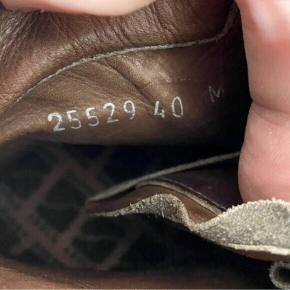 Vintage Scarpa Brown Leather Lace Up Mountaineering Hiking Ankle Boots 40 - Picture 7 of 14